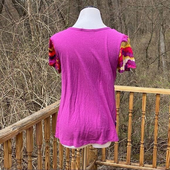 Oleg Cassini Sports Rayon/Cotton Gold Accent Top - Picture 4 of 9